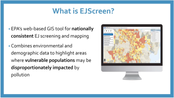Screenshot of EJScreen training 